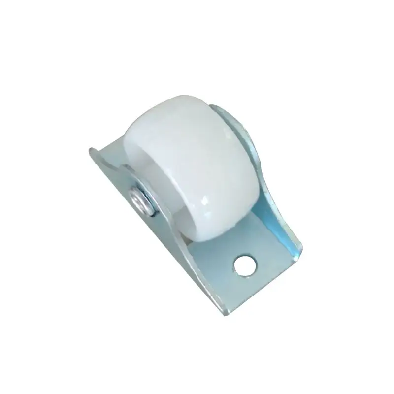 

White Rail Fixed Casters Small One-Way Wheel Furniture Plastic Directional Wheel Hardware Accessories