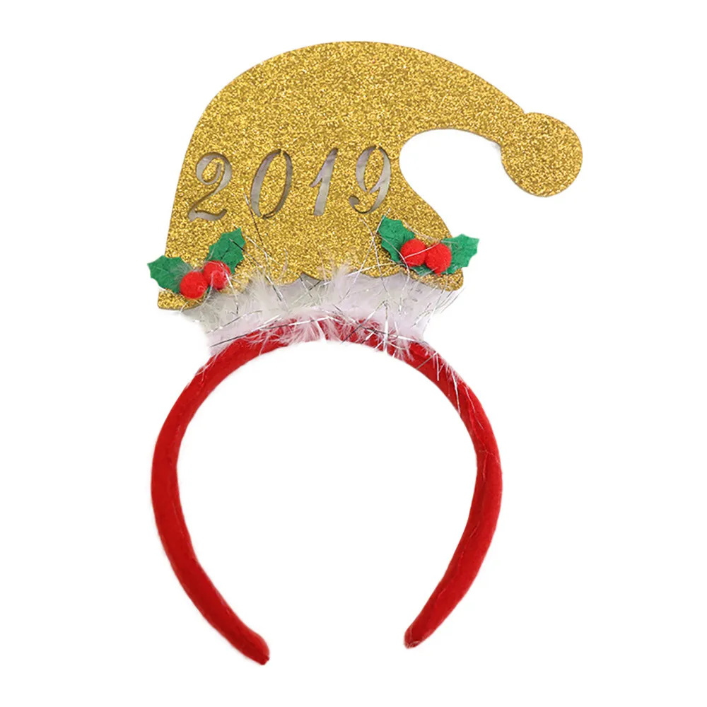 2019 Рождественская повязка на голову блестящая корона для девочек вечерние