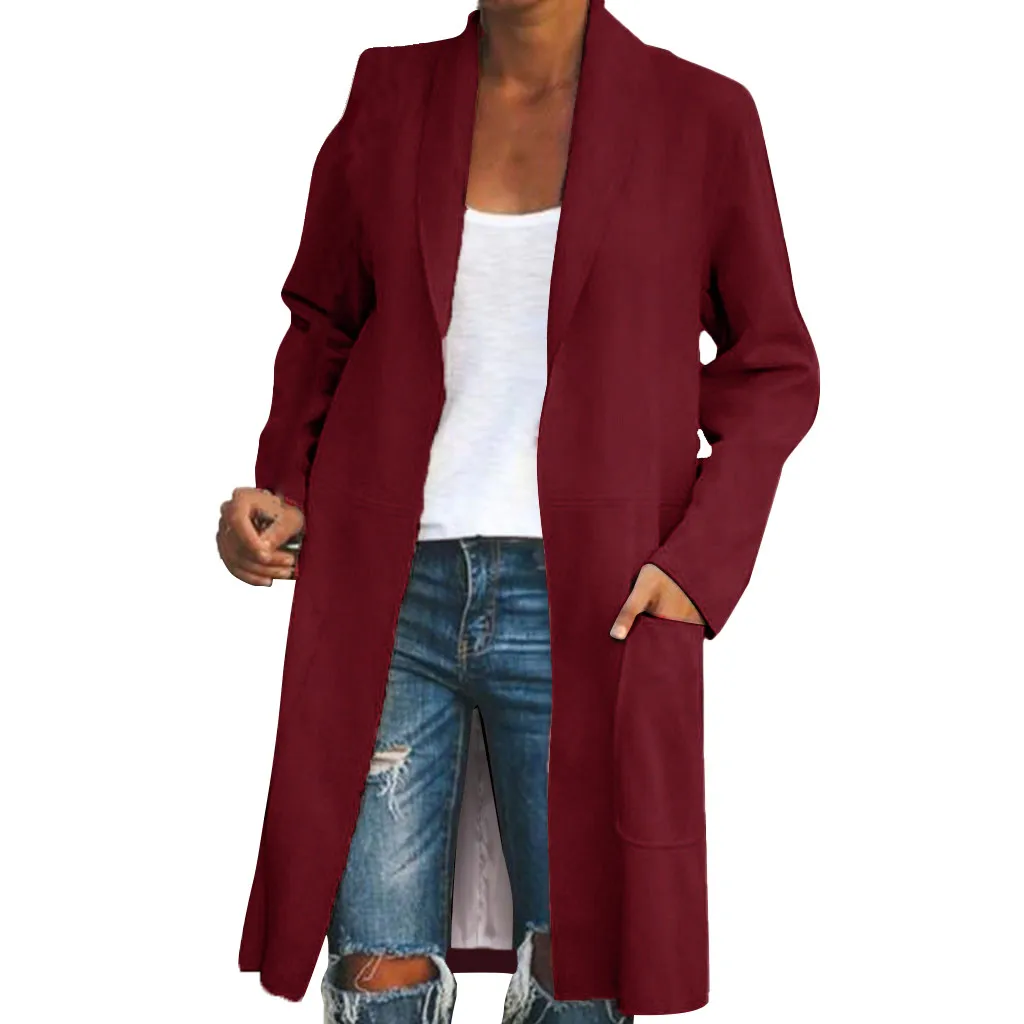 Женская Повседневная Верхняя одежда с длинным рукавом пальто свитер кардиган