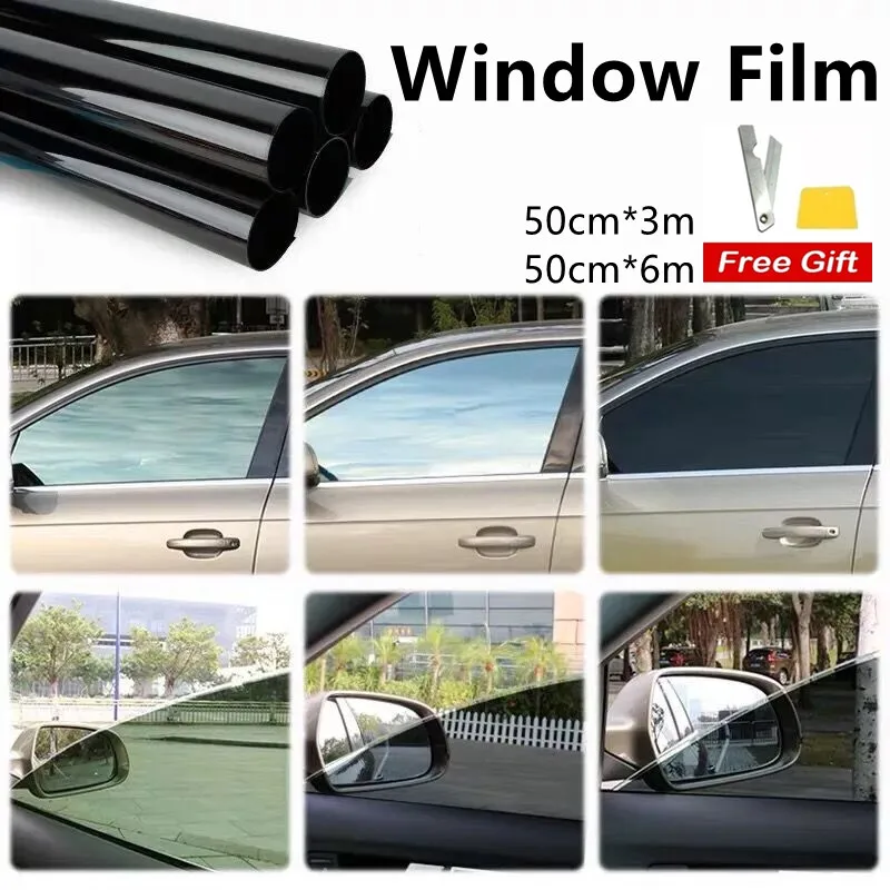 6m Roll Black Car Window Tint Film Uv Home VLT 50% Solar Glass Sticker Auto Nano Ceramic Foil | Автомобили и мотоциклы