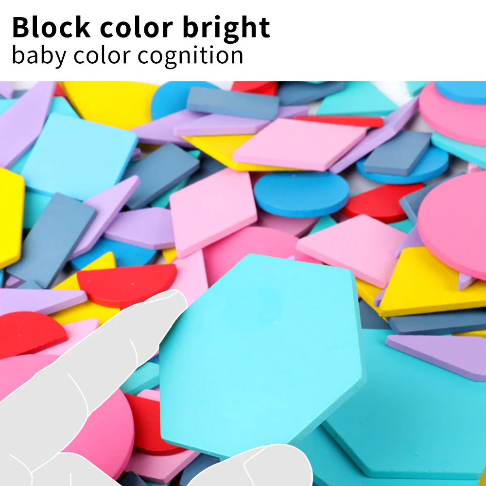 

180pcs Wooden Puzzles Tangram Toys Educational Interactive Toy Gift For Children Montessori Baby Toys