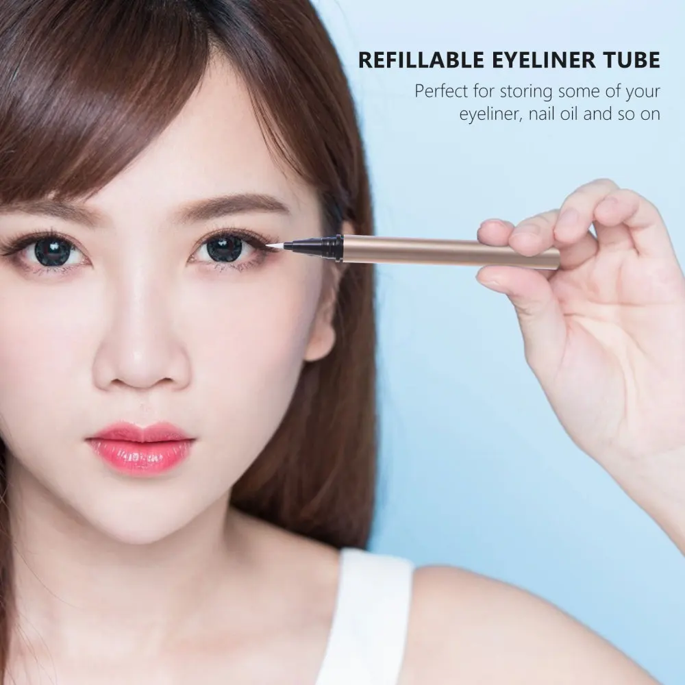 

5Pcs 1ML Refillable Eyeliner Pen Tube Bottle DIY Eyeliner Container Applicators