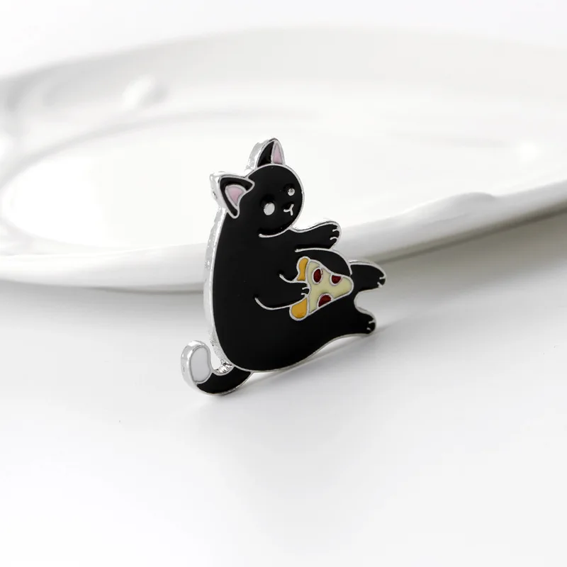 Женские эмалированные брошки с милыми мультяшными животными заколки в виде