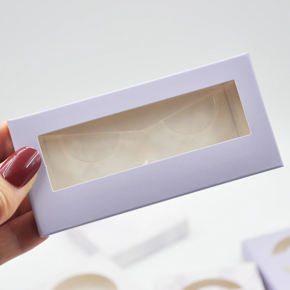

Wholesale Eyelashes Box Package LashCasesPackaging Custom Faux Cils 3D Mink lashes Light Purple Square storage Cases Vendors