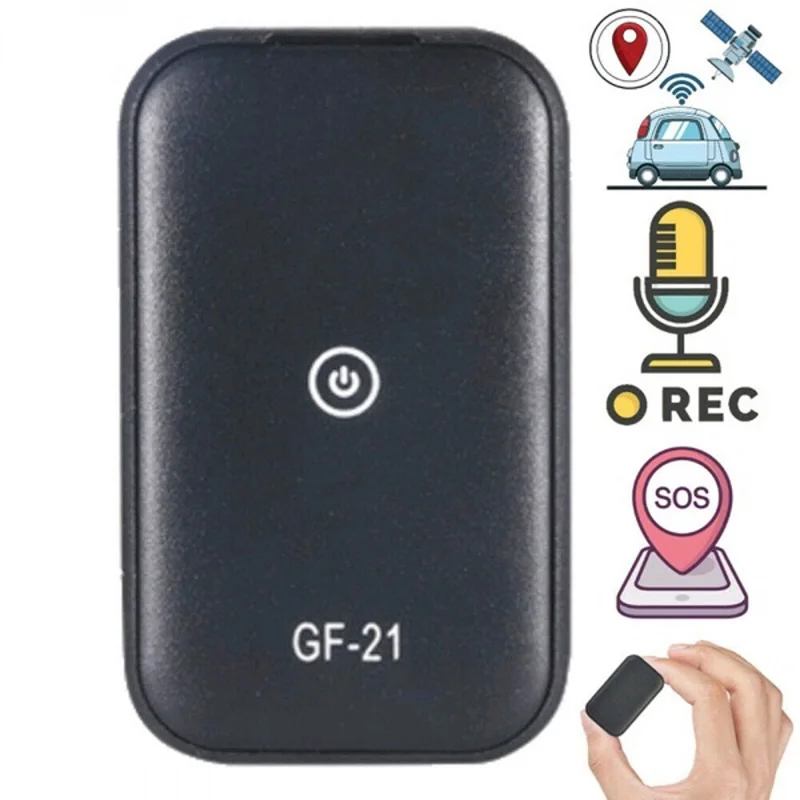 

100pcs GF21 GPS Real Time Car Tracker Anti-Lost Device Voice Control Recording Locator High-definition Microphone WIFI+LBS+GPS