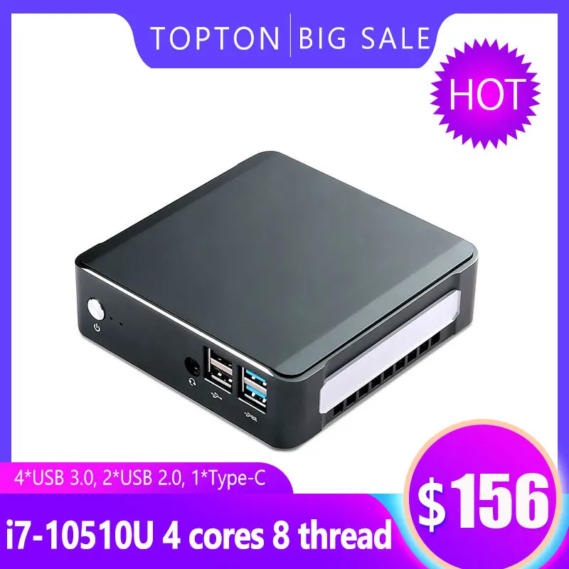 Карманный ПК TPM2.0 игровой компьютер 10-го поколения Intel i7 10510U i5 10210 2 * DDR4 NVME M.2 Win 11 Pro