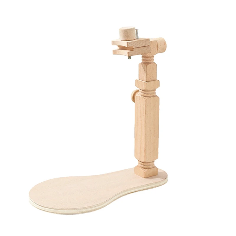 

Wooden Embroidery Hoop Adjustable Desktop Stand Cross Stitch Rack Frames Rings