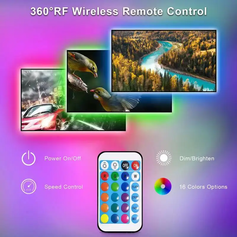 5V RGB Светодиодные ленты светильник USB ПК ТВ Подсветка 2835MD 5M 5 вольт s лампа лента