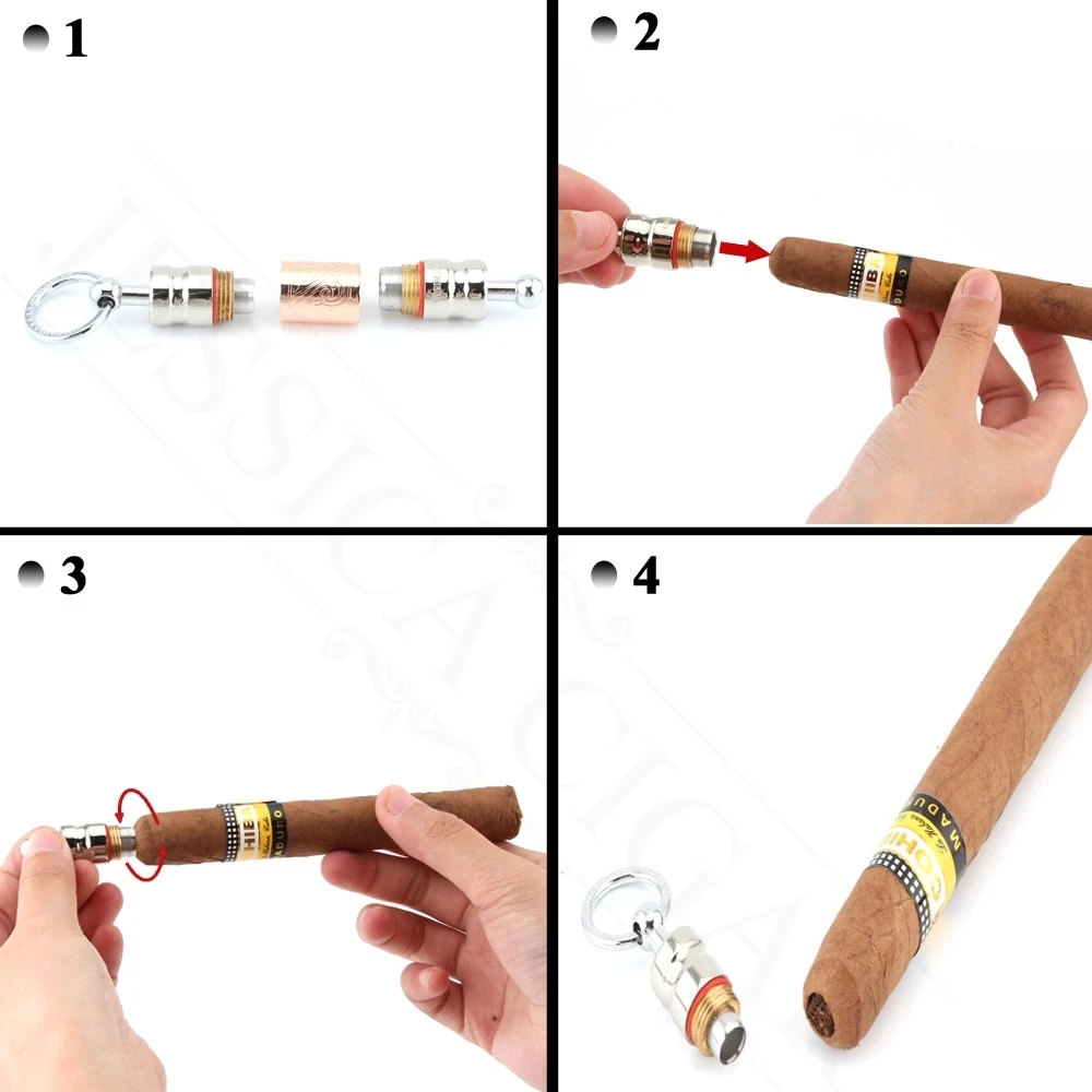 

GALINER Cigar Punch Cutter Stainless Steel Open Cap Cigar Accessories 2 or 3 Size Diameter Drill Hole Tool Cigar Puncher