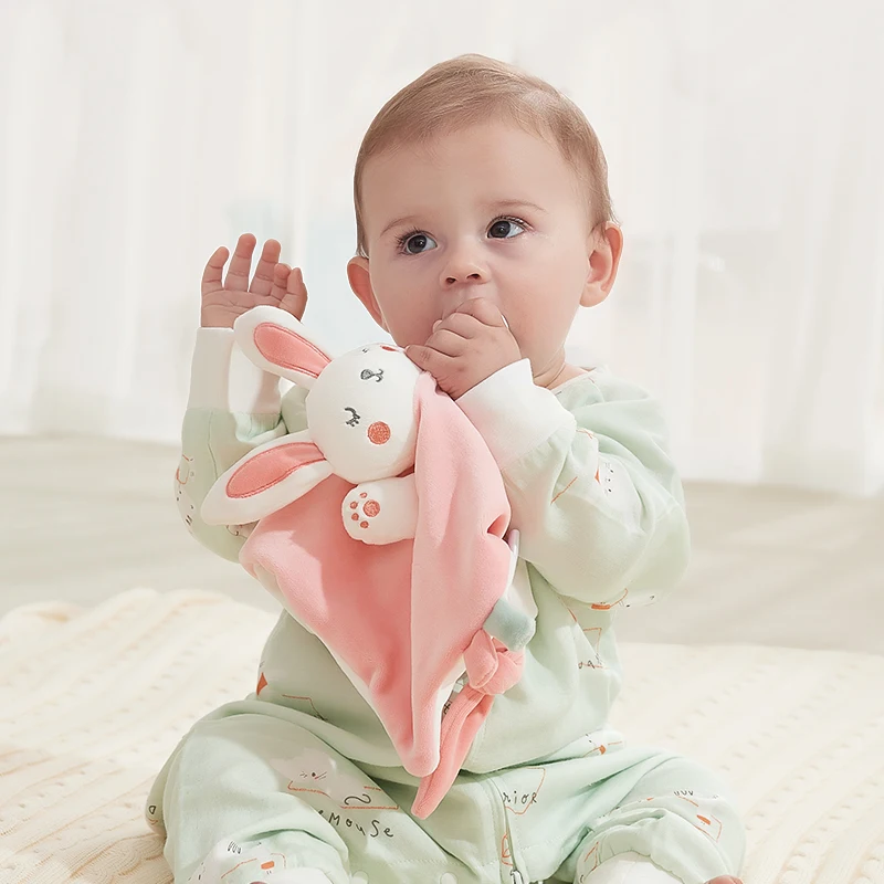 Детское успокаивающее полотенце BabyGo мягкая плюшевая Успокаивающая игрушка