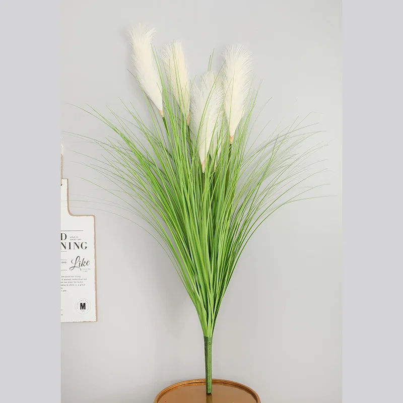 

Nordic home decoration simulation flower onion grass reed potted forest wedding arrangement simulation Flower 5 reeds