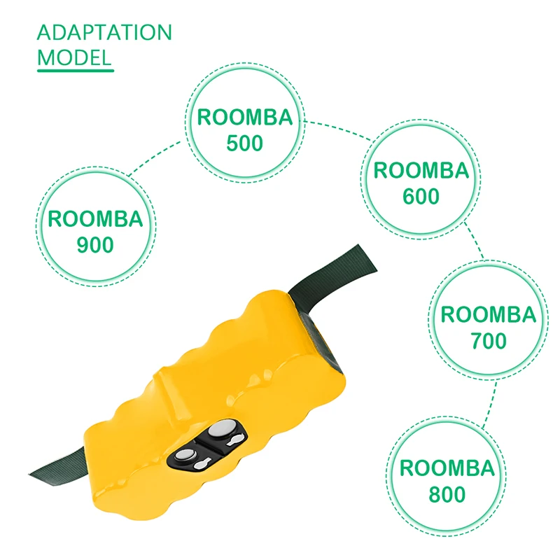 Ni-mh аккумулятор Turpow 14 4 В 3800 мАч для IRobot Roomba 500 510 530 550 560 600 760 610 770 620 630 570 580 540 800 |