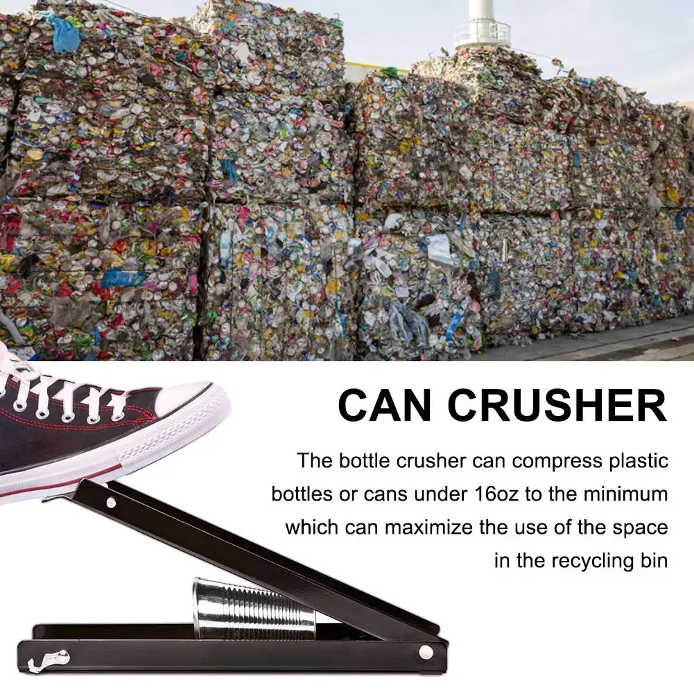 

Can Crusher Foot Type Recycling Tool For Aluminum Seltzer Soda Beer Cans And Bottles 16oz Metal Can Crusher Heavy-Duty Smasher
