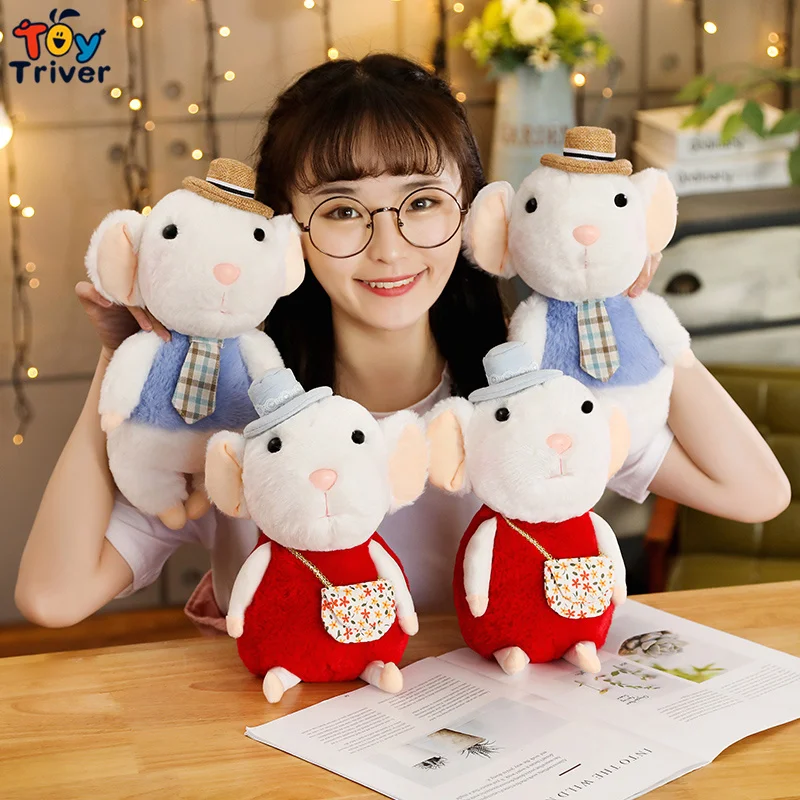 Kawaii мышь, крыса, плюшевая мягкая игрушка, кукла тривер, вечерние украшения для маленьких детей, девочек, детей, на день рождения, китайский год, подарок, Прямая поставка