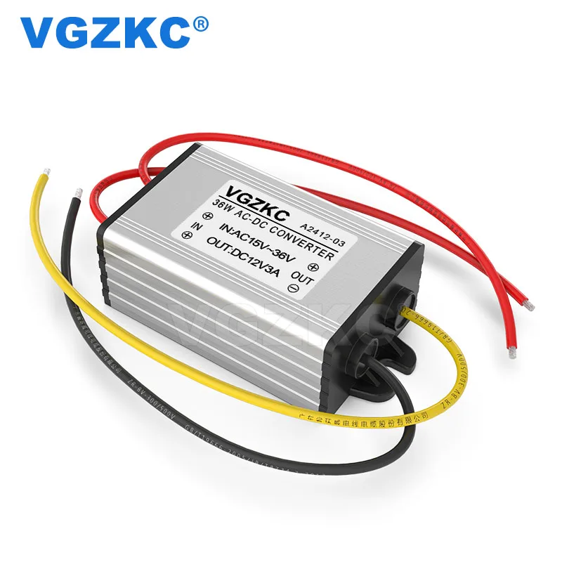 

AC 15-36V to 12V DC Variable Voltage Converter Transformer Output 36W AC 24V to DC 12V 3A Power Converter