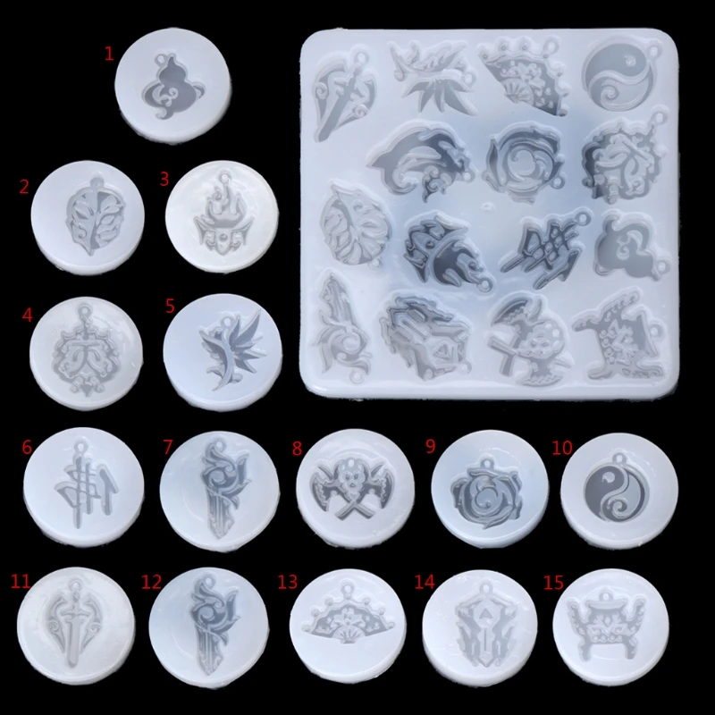 

2021 New Chinese Style Tai-chi Jade Pendant Buddhism Silicone Mold Resin DIY Jewelry Mold 2020 trend