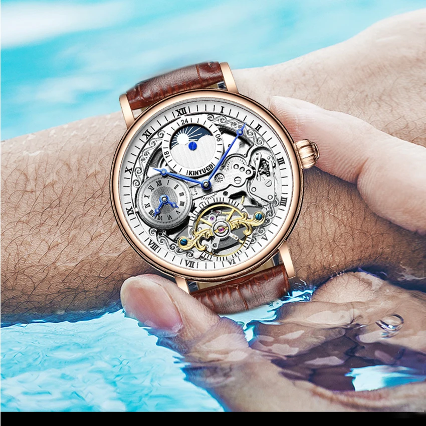 Top Brand KINYUED Watch Automatic Mens Mechanical Watches Moon Phase Multiple Time Zone Men Wristwatches Man rolojes hombre 2020
Top Brand KINYUED Watch Automatic Mens Mechanical Watches Moon Phase Multiple Time Zone Men Wristwatches Man rolojes hombre 2020