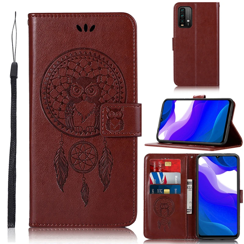 

Phone Bag Case For Xiaomi Redmi 9T Cover Bumper Owl Flip PU Leather Wallet Case For Redmi 9T Case For Redmi 9T Case 6.53 inch