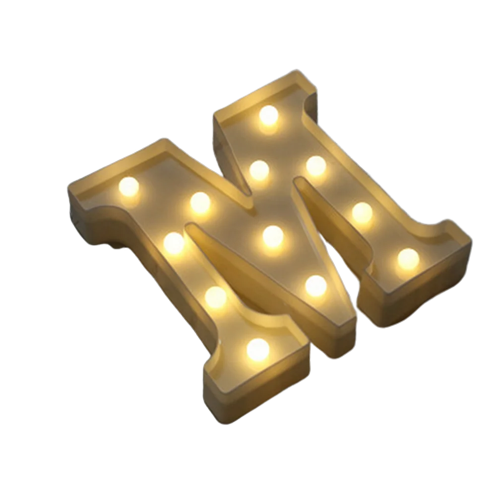 

22CM DIY Luminous Lights LED Letter Night Light Creative Letters Alphabet Number Battery Lamp Romantic Wedding Party Decoration