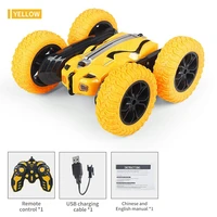 rechargeable electric rc dump truck double sided drift stunt car rock crawler roll car 360 degree flip with lighting kids toy