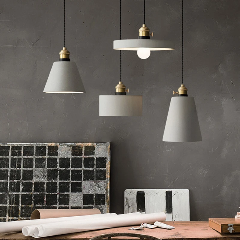 Винтажный подвесной светильник из цемента промышленный кухонный настенный