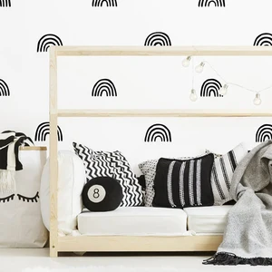 Скандинавские радужные настенные Стикеры для детской комнаты, настенные наклейки для детской комнаты, художественные декоративные Стикеры для спальни, гостиной, виниловые