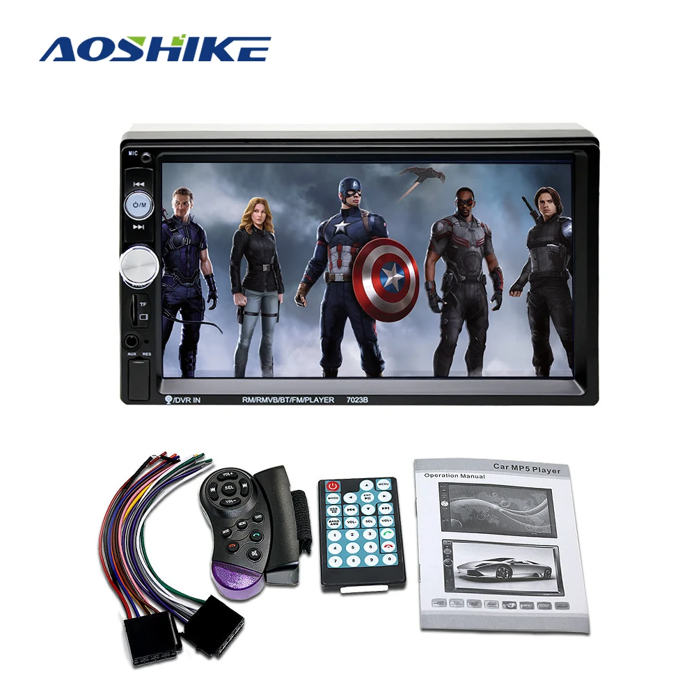 Автомобильный мультимедийный плеер AOSHIKE 7 дюймовый сенсорный MP5 с функцией Mirrorlink