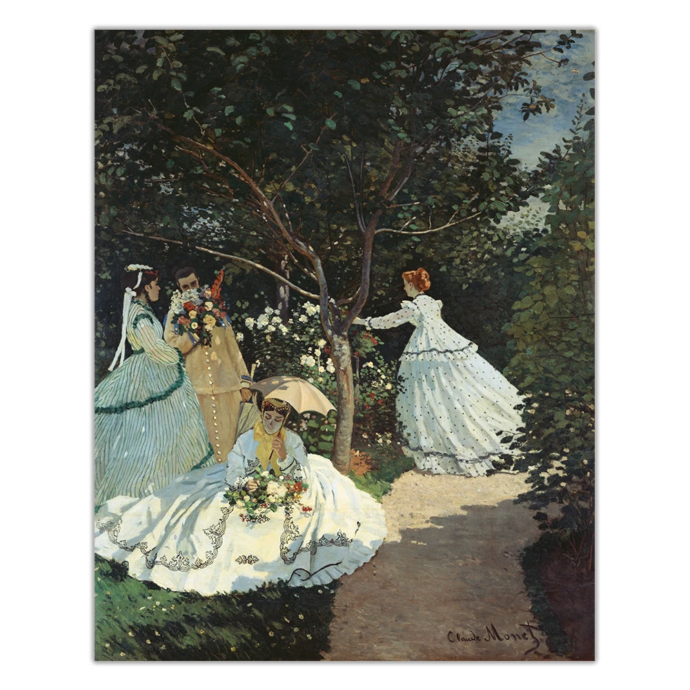 Цитон Клода монета Women женщины в саду Canvas Холст Картина маслом всемирно известное