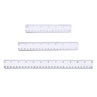 3pcs transparent plastic straight ruler sewing 15cm 20cm 30cm teaching tools student drawing measuring rulers office school