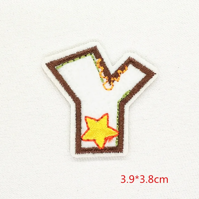 Цветные нашивки с английским алфавитом и буквенным принтом вышитый утюжок для