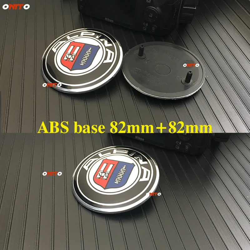 10pcs Black Base 2pins ABS Epoxy 82mm Car Sticker Auto Badge Hood Bonnet Front Boot Rear Trunk Logo Styling | Автомобили и
