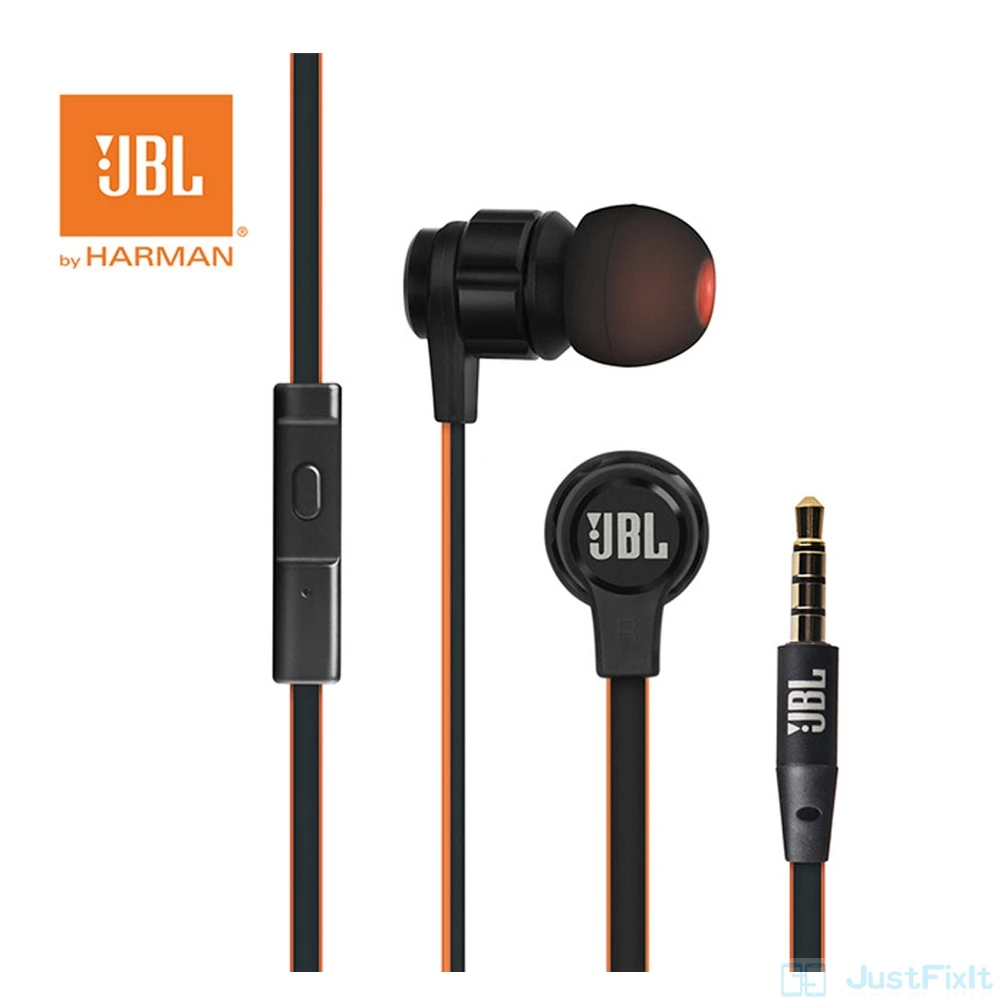 JBL T180A стерео наушники в ухо для бега спортивные звонки с микрофоном 3 5 мм