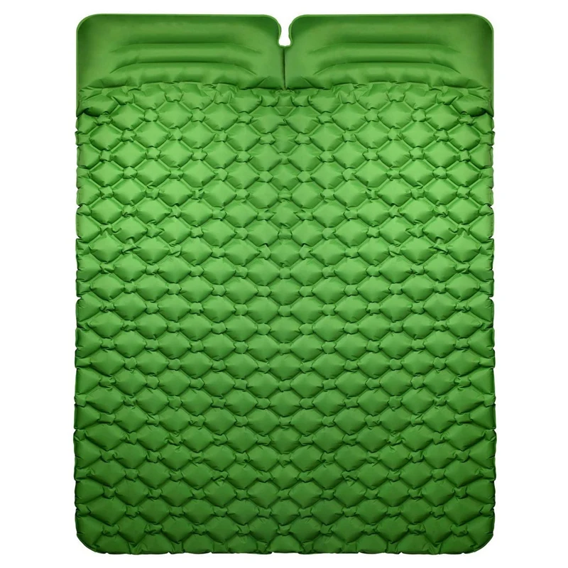 

Ultralight Double Sleeping Pad for Camping with 2 Pillows Comfort Sleeping Portable Pad for Tent Backpacking Hiking