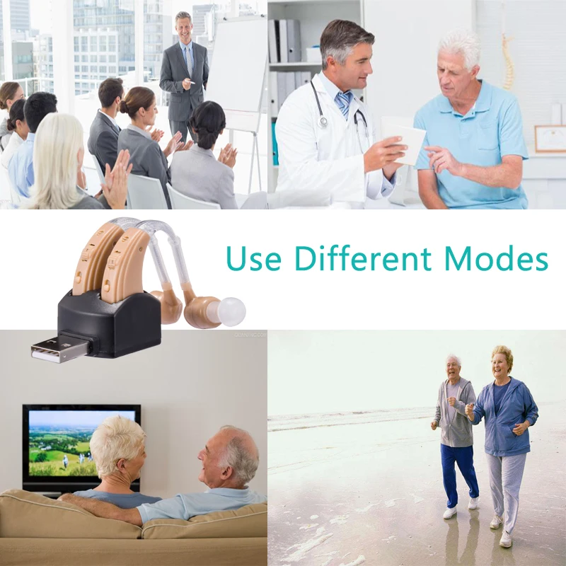 Перезаряжаемые усилители слуха слуховой аппарат для глухоты Усиление звука