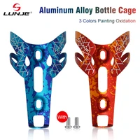 lunje colorful mtb ultralight bicycle bottle cage for mountain bike road bike water bottle holder wear resistant cycling cage