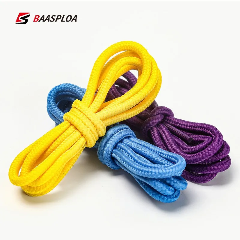 

1 Pair Long of Round Shoelaces Shoe Strings Shoe Laces Cord Ropes for Boots Sneakers Unisex Multi Color Waxed Round Laces