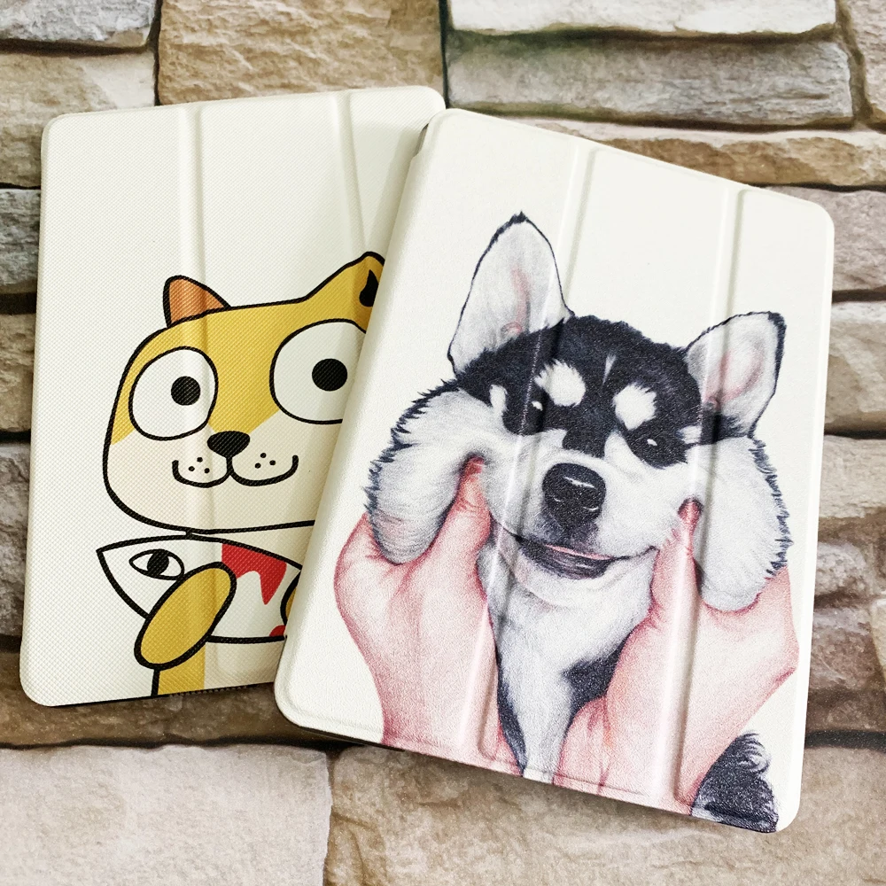 Прекрасный Хаски окрашенные Обложка для iPad 8th поколения Чехол Mini 1 2 3 Fundas Air Air3 2019 10