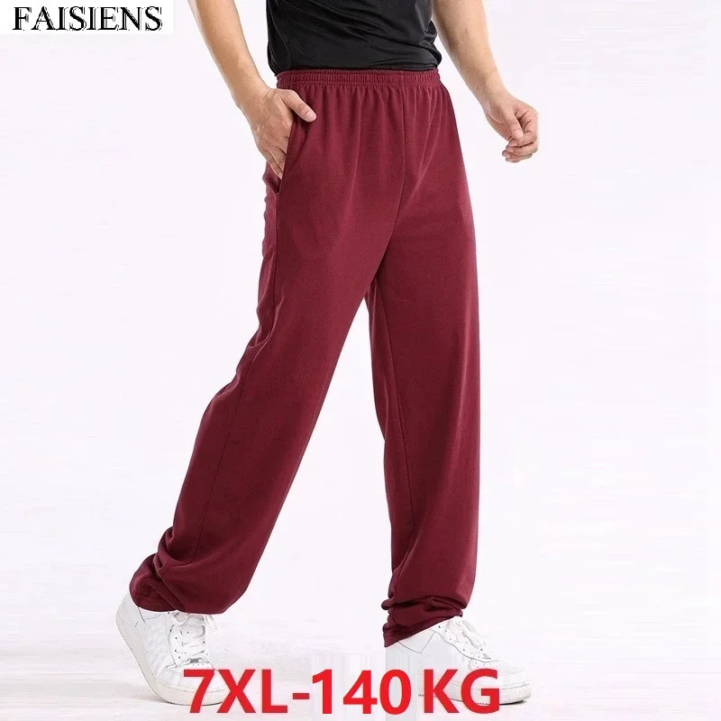 

spring Plus Size 7XL Men big sale Pants Elasticity Sports Pants Casual Home Comfortable Pants 68 70 oversize Straight Trousers