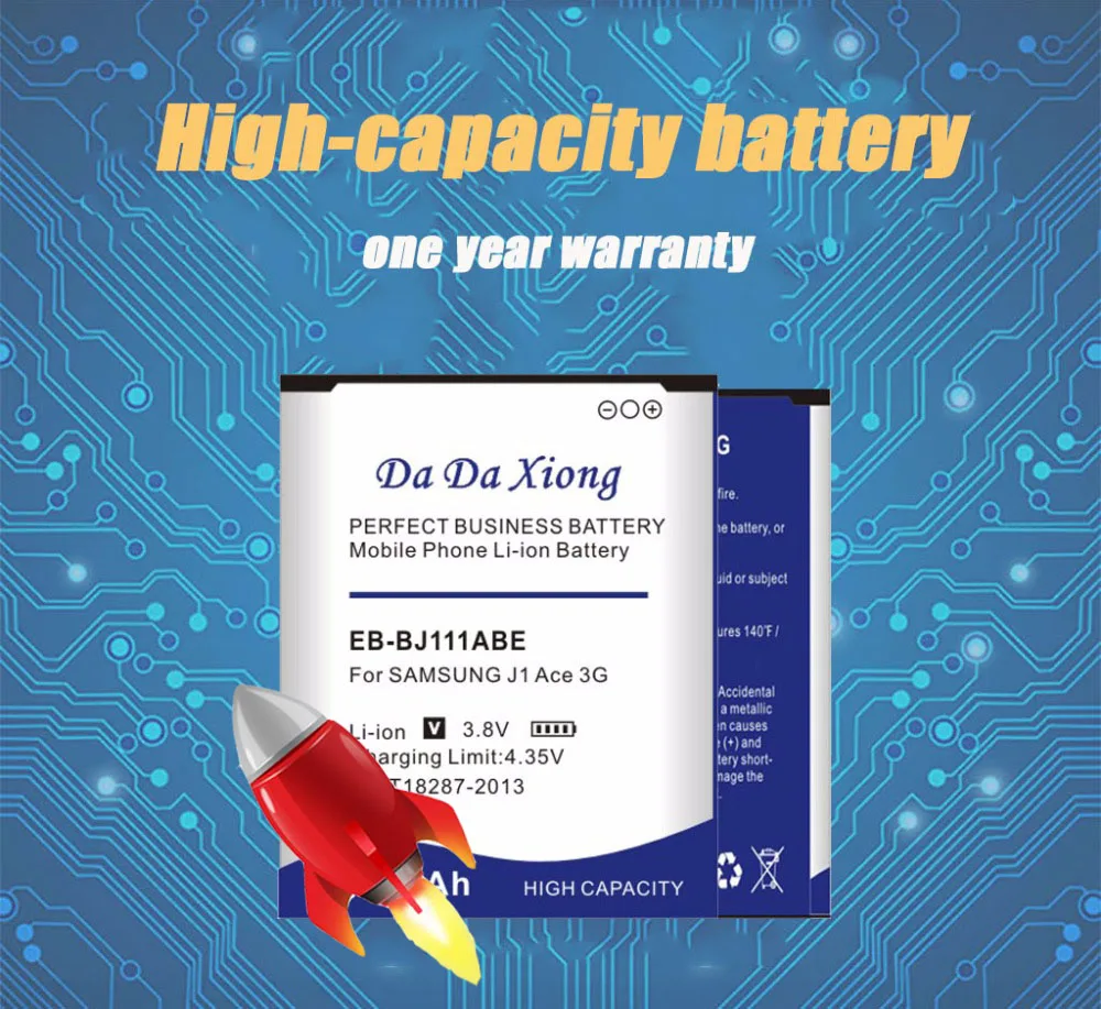 Зеркальная аккумуляторная батарея DaDaXiong 4600 мАч для Samsung Galaxy J1 Ace 3G Duos J111F