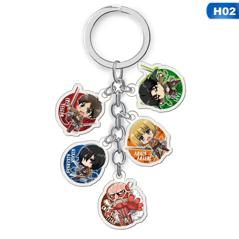 Брелок для ключей с аниме атакой на гигантов мультяшный персонаж капитан Аллен