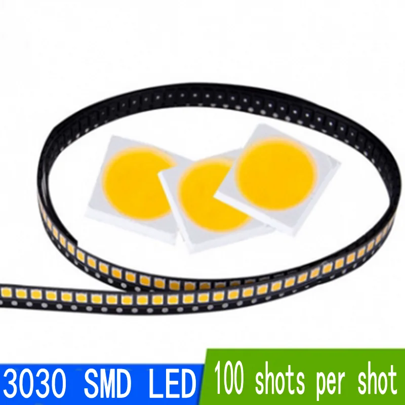 

110PCS SMD LED 3030 Chips 1W 3V 6V 150mA 350mA Beads Light White Warm 130LM Surface Mount PCB Light Emitting Diode Lamp