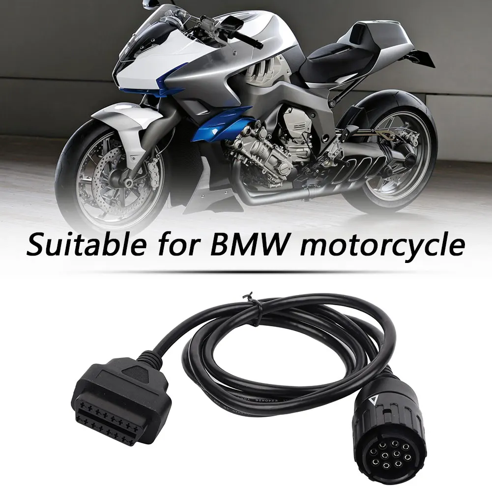 

10 Pin Male to OBD2 16 Pin Female Diagnostic Extension Cable OBD II Diagnostic Adapter Auto Accessories for BMW Motorcycle