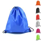 Модный многоразовый однотонный рюкзак унисекс на шнурке для мужчин и женщин, сумка-тоут для спортзала, школьная спортивная сумка для обуви, сумка для хранения