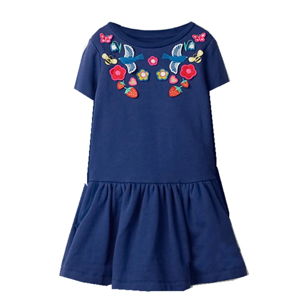 Платья принцессы для девочек Хлопковые вечерние платья с животным принтом