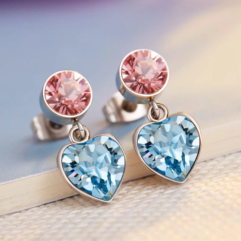 Женские серьги-подвески с кристаллами Swarovski элегантные серьги в европейском