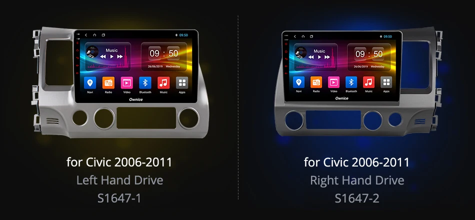Ownice Android 9,0 Восьмиядерный k3 k5 k6 автомобильный Головной блок для Honda Civic 8 2004-2009 DVD gps DSP 4G LTE SPDIF радио 360 панорама