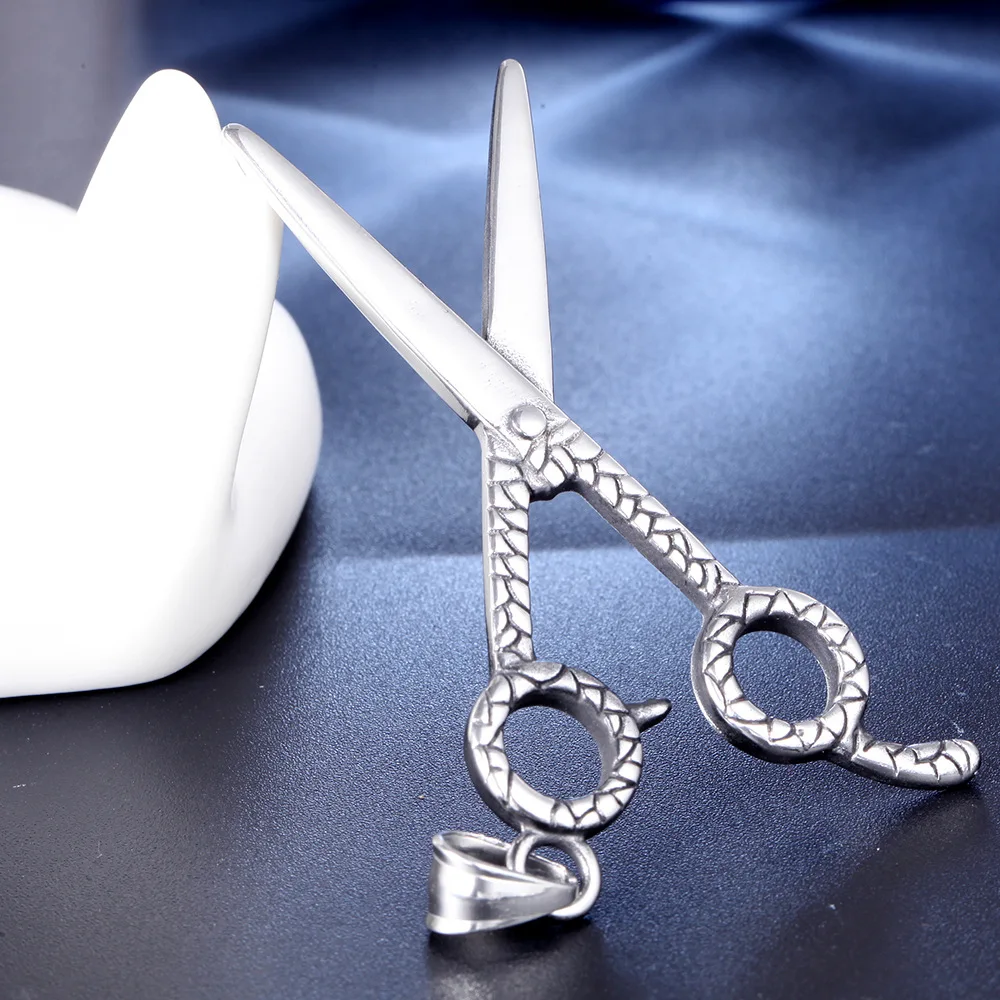 Модный персональный стиль для волос из нержавеющей стали кулон ожерелье ножницы