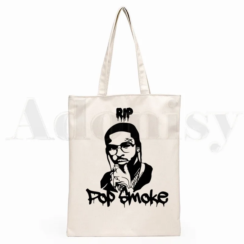 Pop Smoke - Meet The Woo Rapper Music Graphic Hipster сумки для покупок с мультипликационным принтом