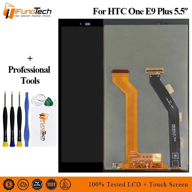 100% 5 &quotдля HTC One E9 Plus LCD сенсорный экран для дисплей дигитайзер сборка запасные