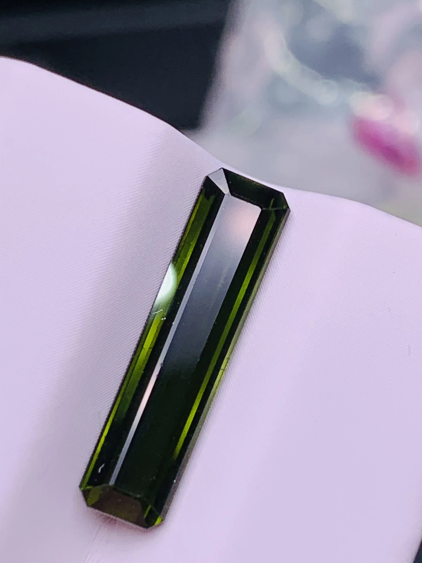 Pure natural tourmaline can be inlaid with rings or pendant necklaces rectangle Brown green accessories gem jewelry edelstenen